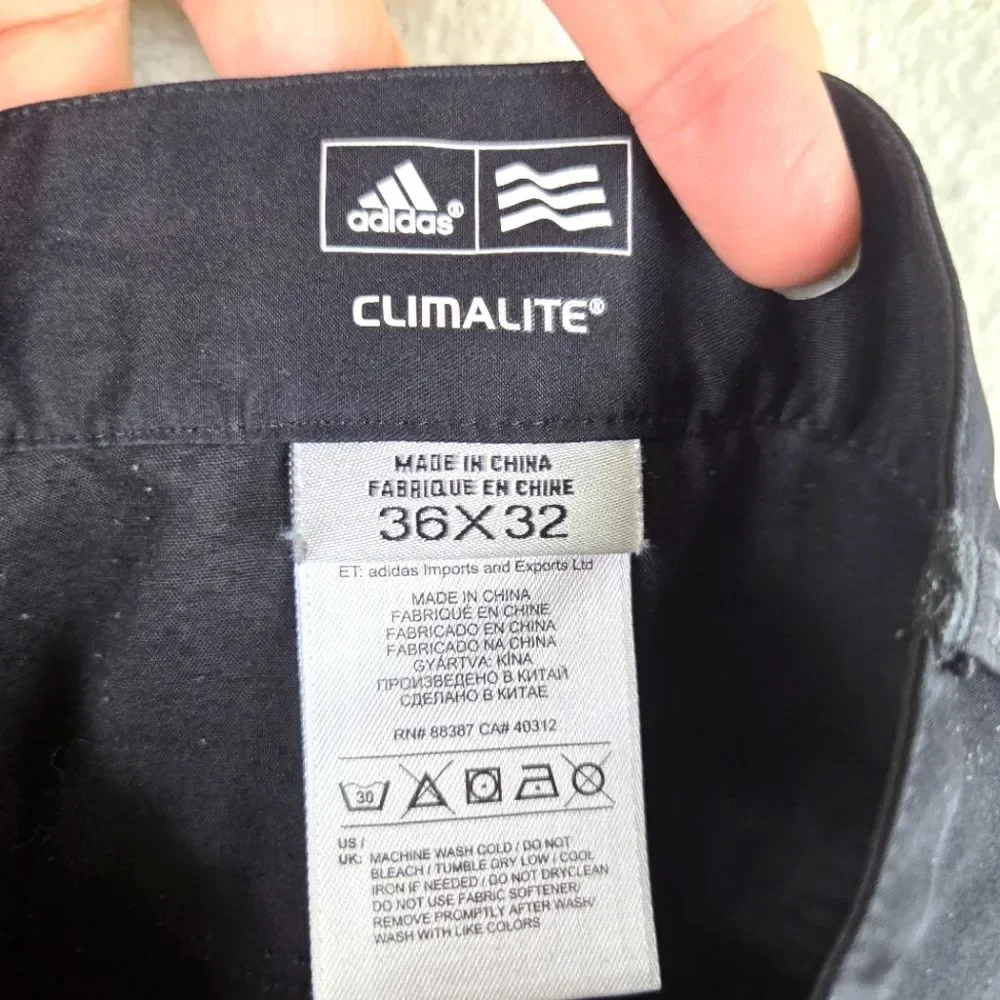 Men's Adidas Climalite Active Outdoor Golf Black Pants Size 36x32